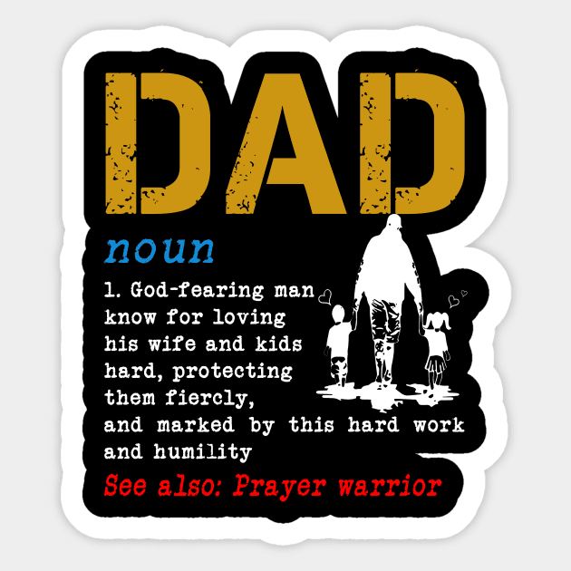 Christian Dad Definition Father's Day Dad Gift Sticker by peskybeater